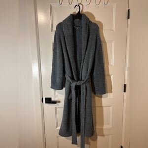 Barefoot Dreams Cozy Chic Gray Robe with Belt
